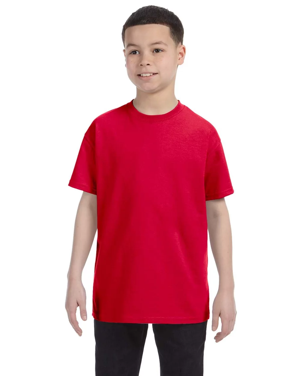 T-shirt en coton épais pour jeunes de la marque Gildan.
