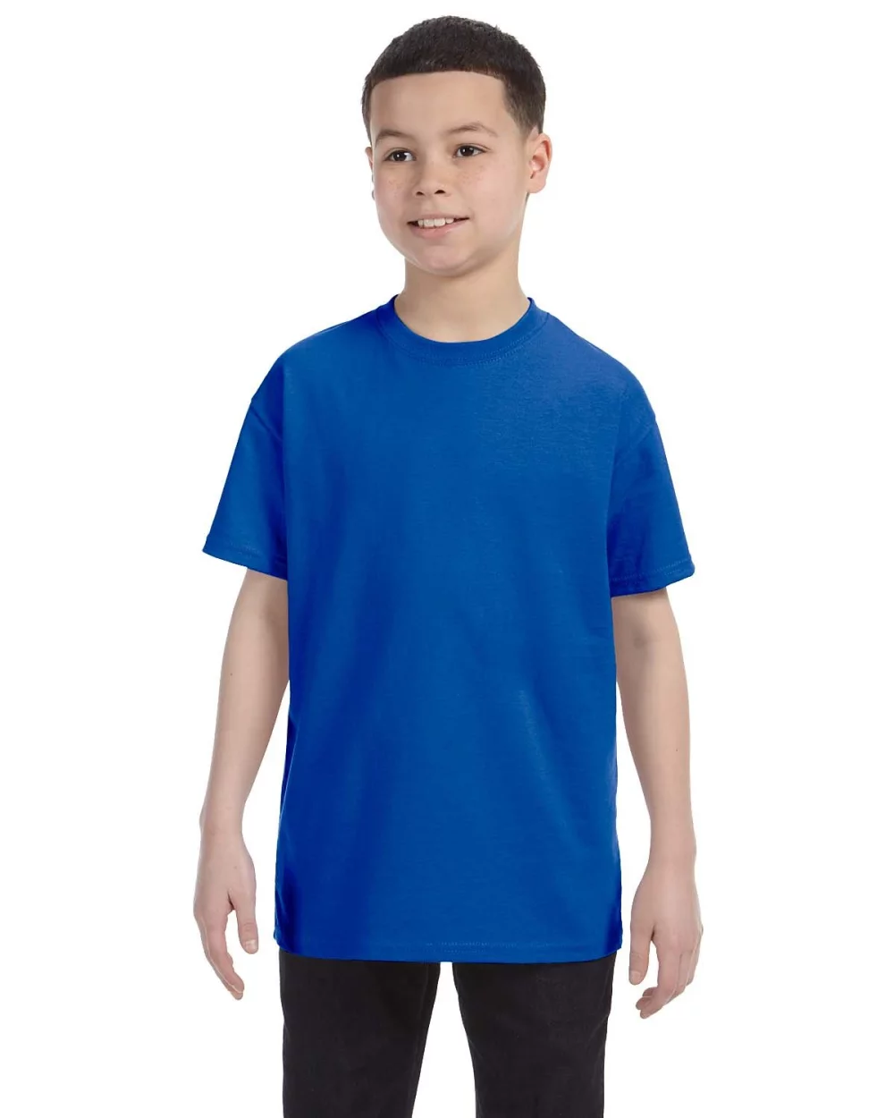 T-shirt en coton épais pour jeunes de la marque Gildan.