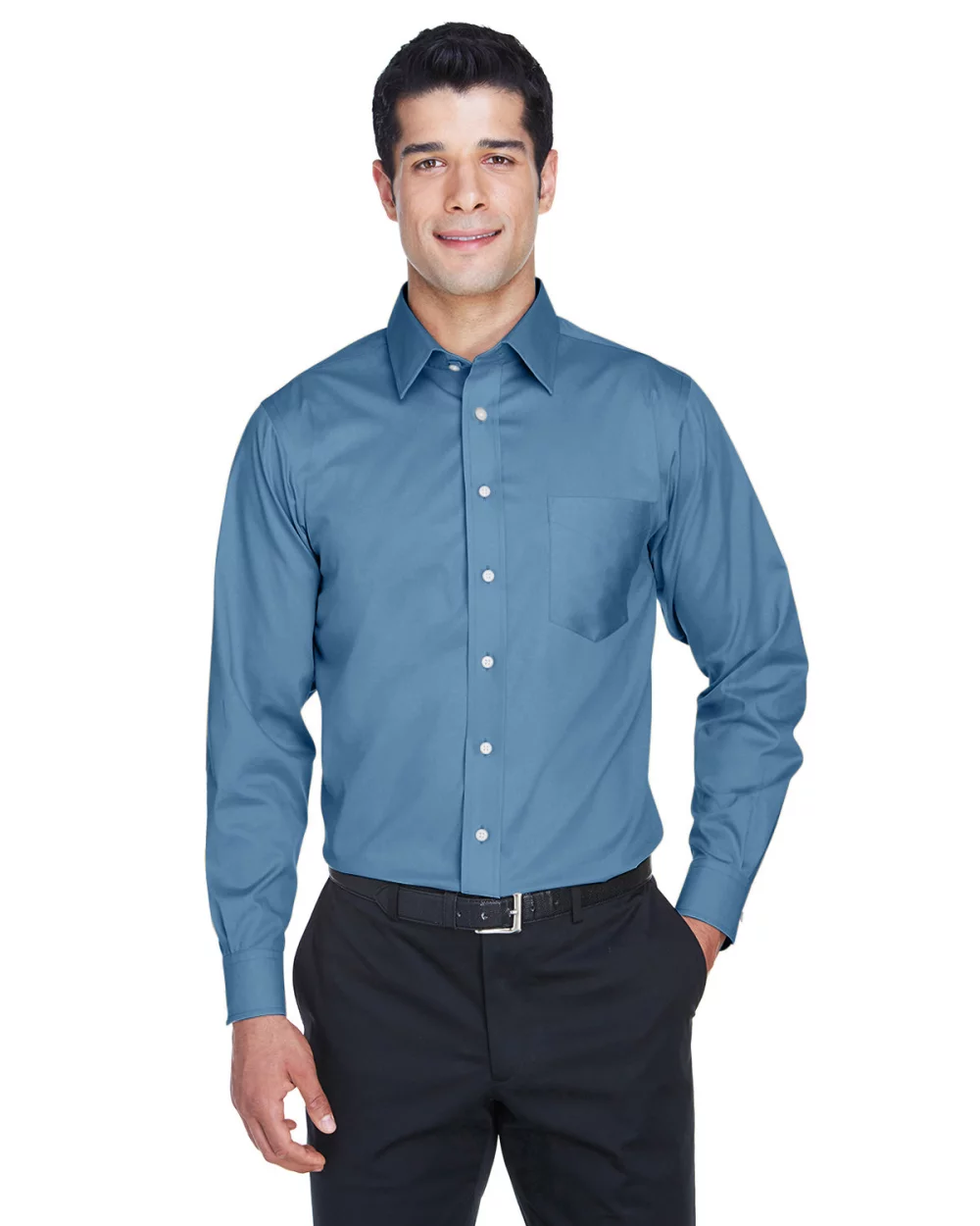 DEVON AND JONES Men's Crown Collection® Solid Stretch Twill Woven Shirt