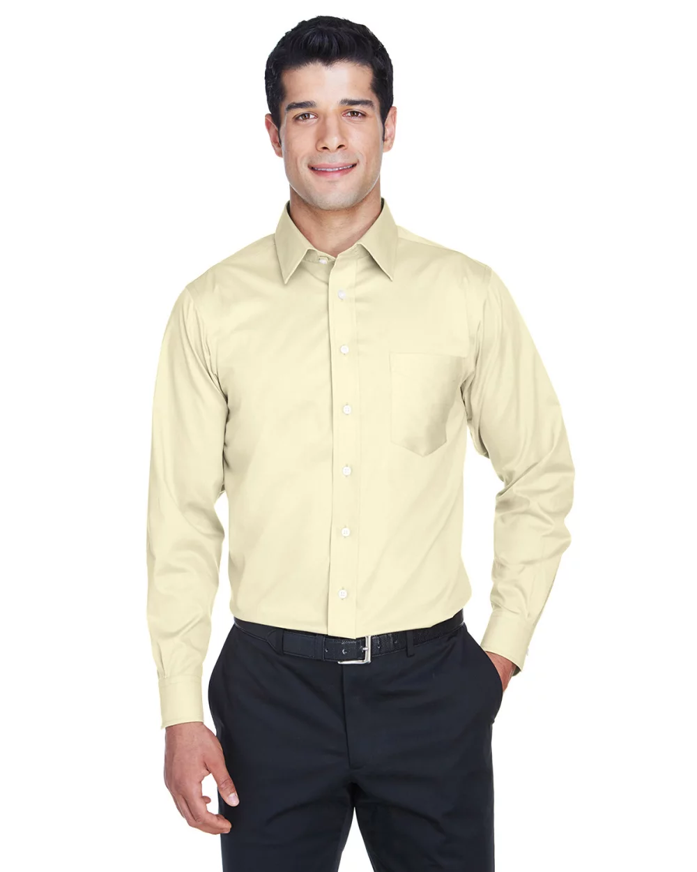 DEVON AND JONES Men's Crown Collection® Solid Stretch Twill Woven Shirt