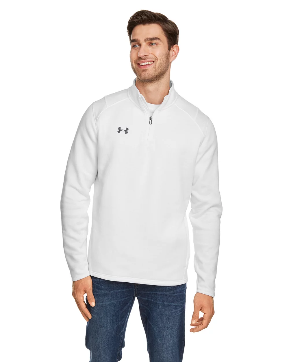 UNDER ARMOUR Men's Hustle Quarter-Zip Pullover Sweatshirt
