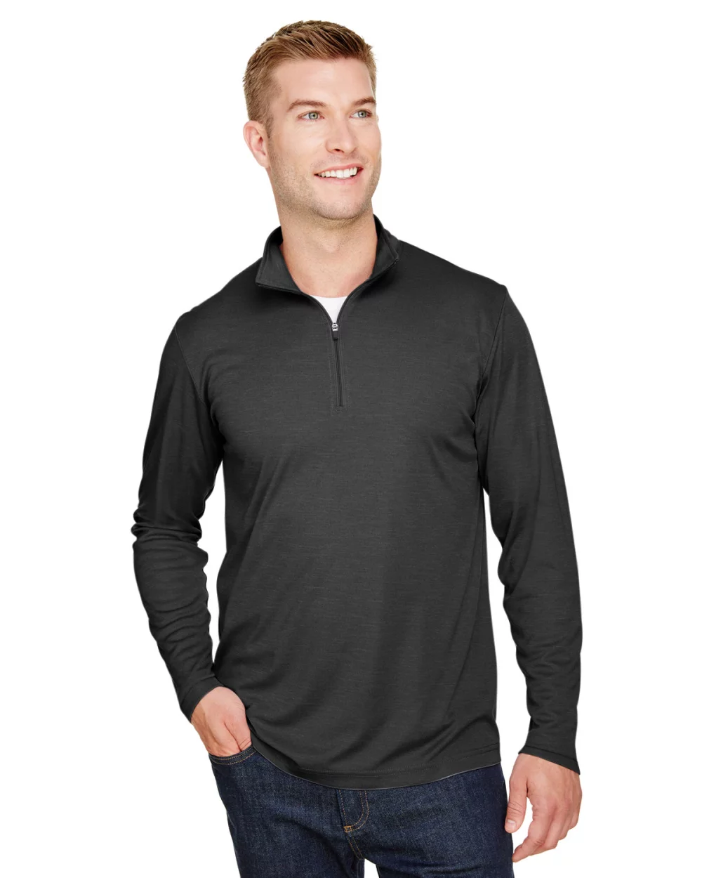 Team 365 Men's Zone Sonic Heather Performance Quarter-Zip