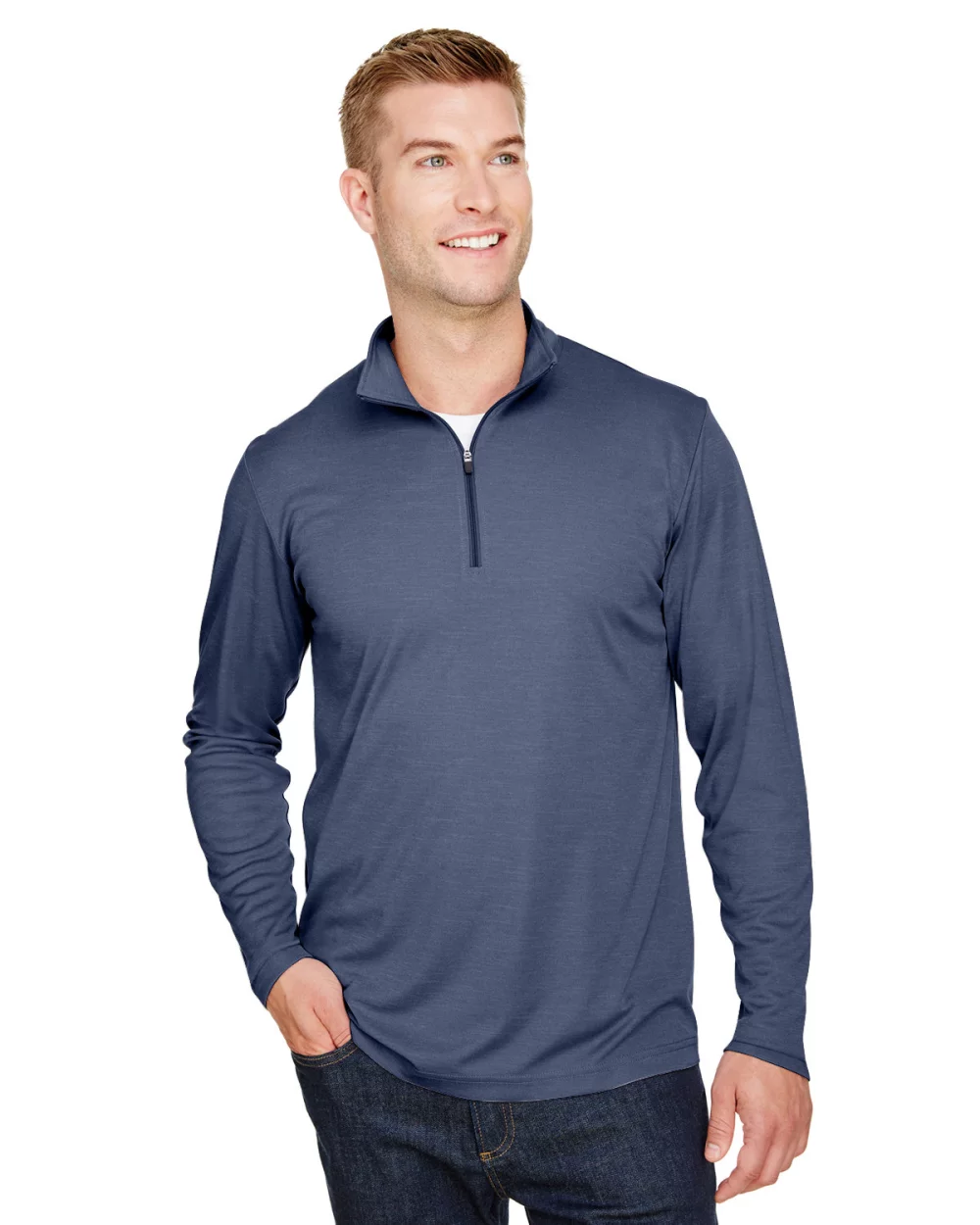 Team 365 Men's Zone Sonic Heather Performance Quarter-Zip