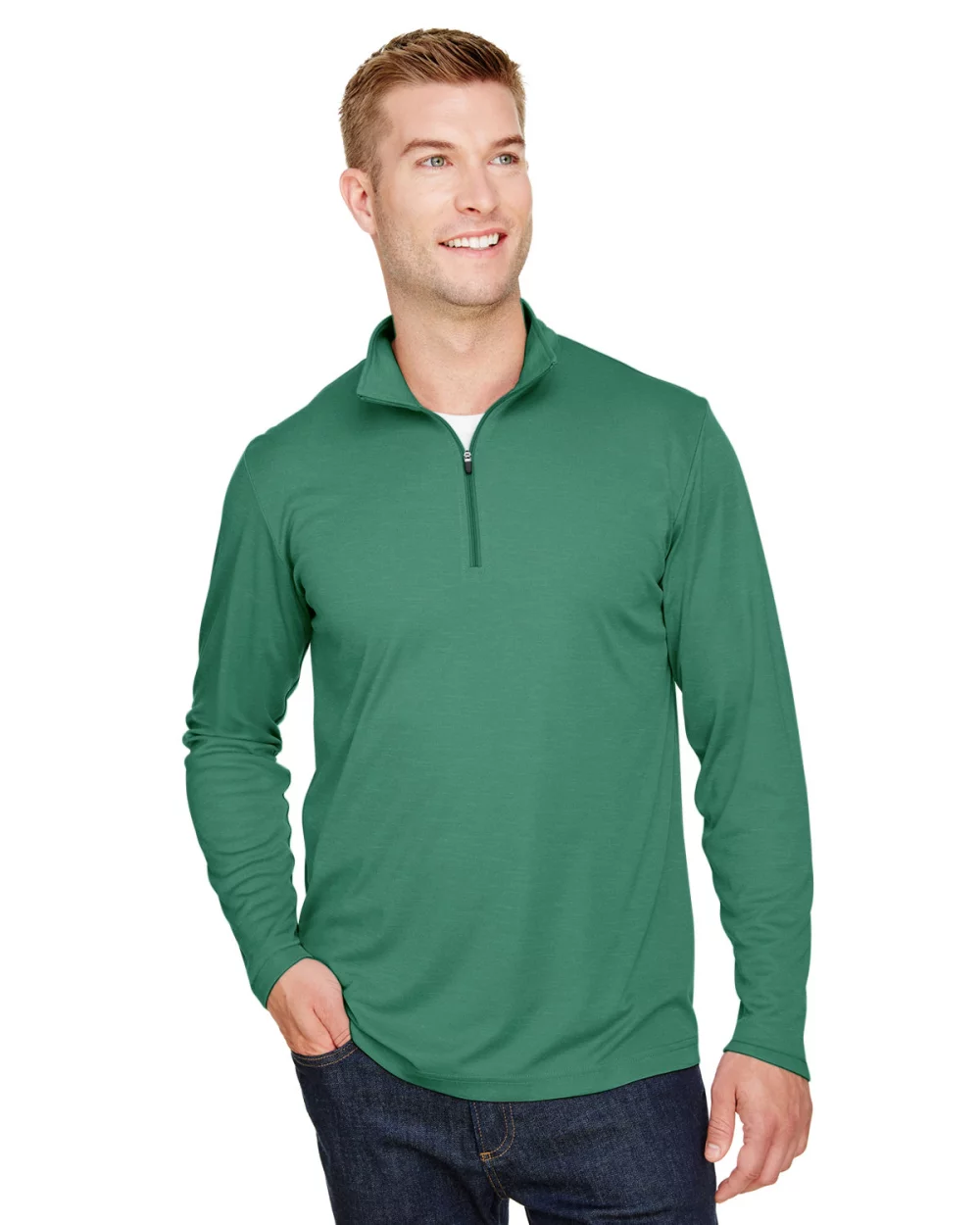 Team 365 Men's Zone Sonic Heather Performance Quarter-Zip