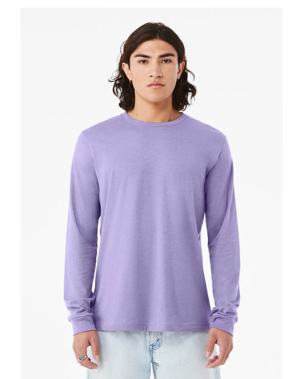 T-shirt à manches longues en jersey CVC unisexe de BELLA+CANVAS.