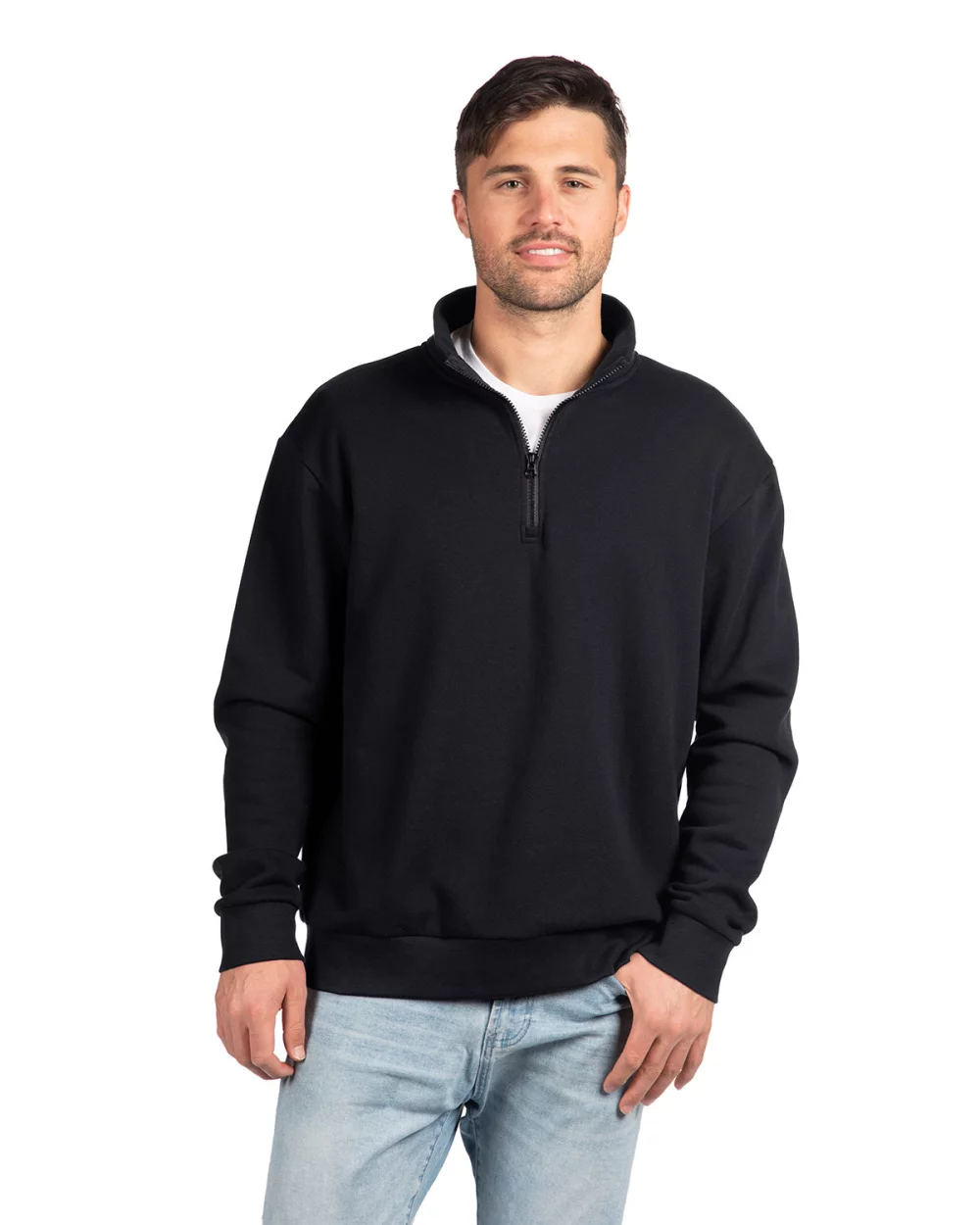Pull en molleton à quart de zip unisexe de NEXT LEVEL APPAREL