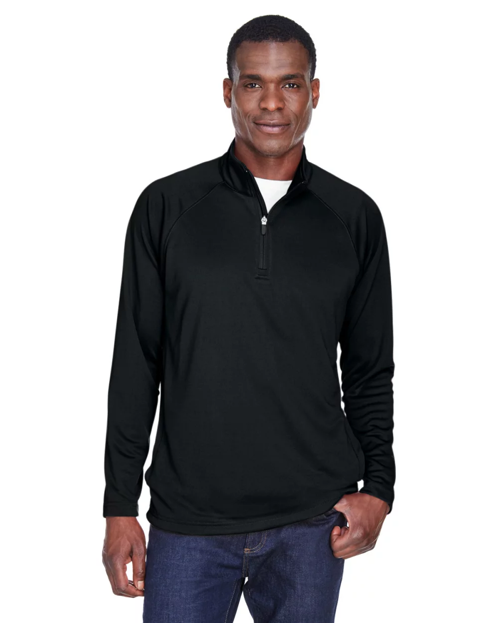 Pull quart de zip en tech-shell extensible pour homme DEVON AND JONES