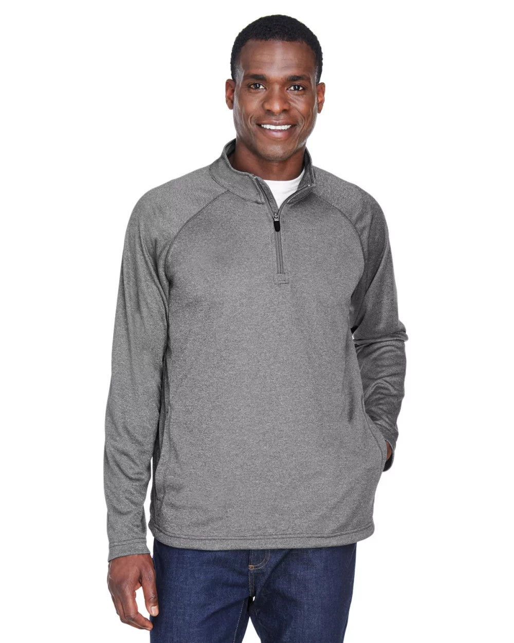 Pull quart de zip en tech-shell extensible pour homme DEVON AND JONES