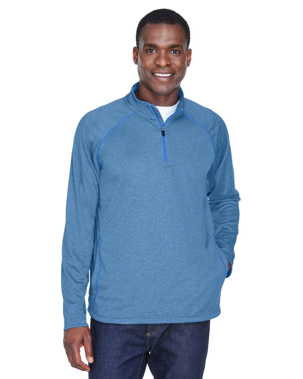 Pull quart de zip en tech-shell extensible pour homme DEVON AND JONES