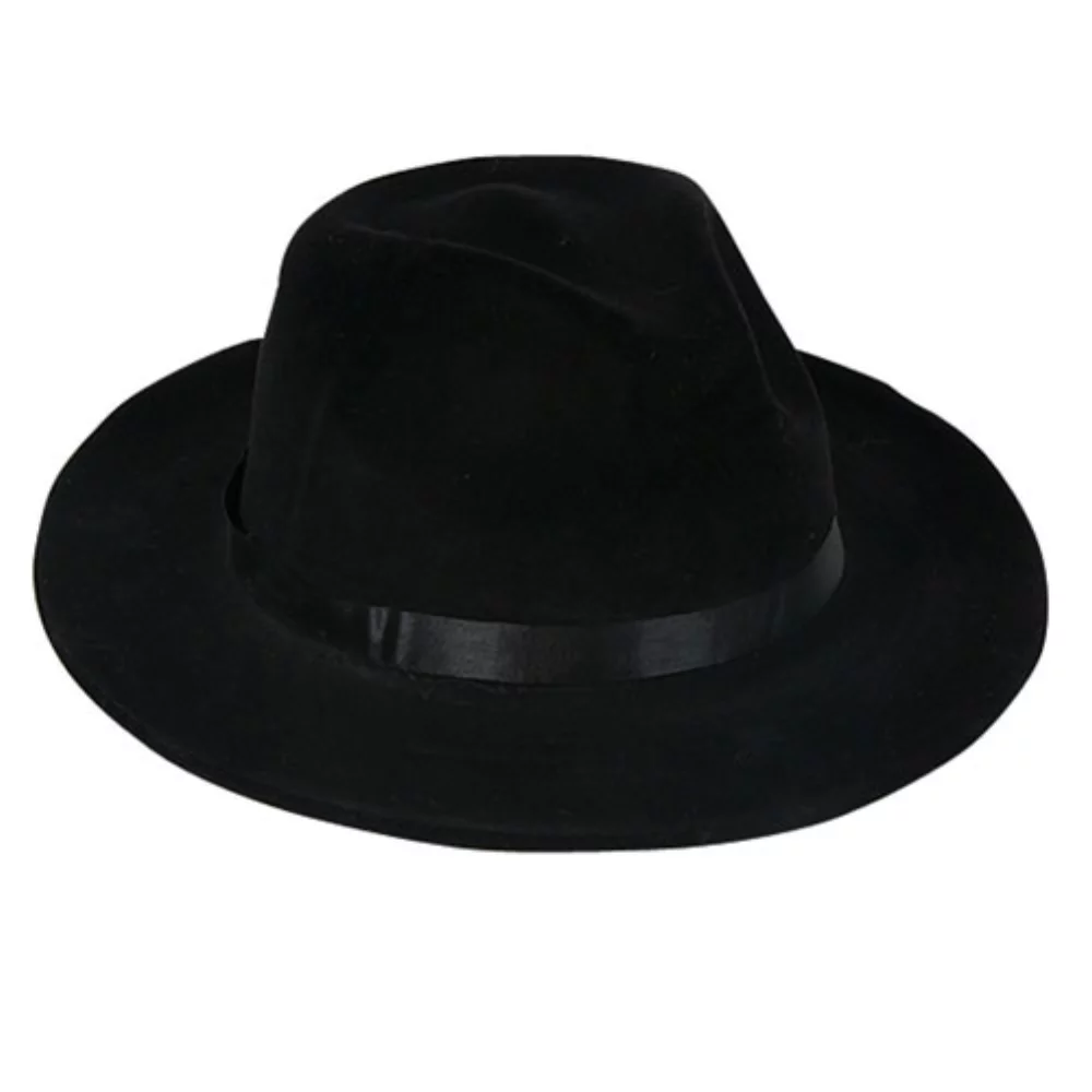 Black Felt Gangster Hat
