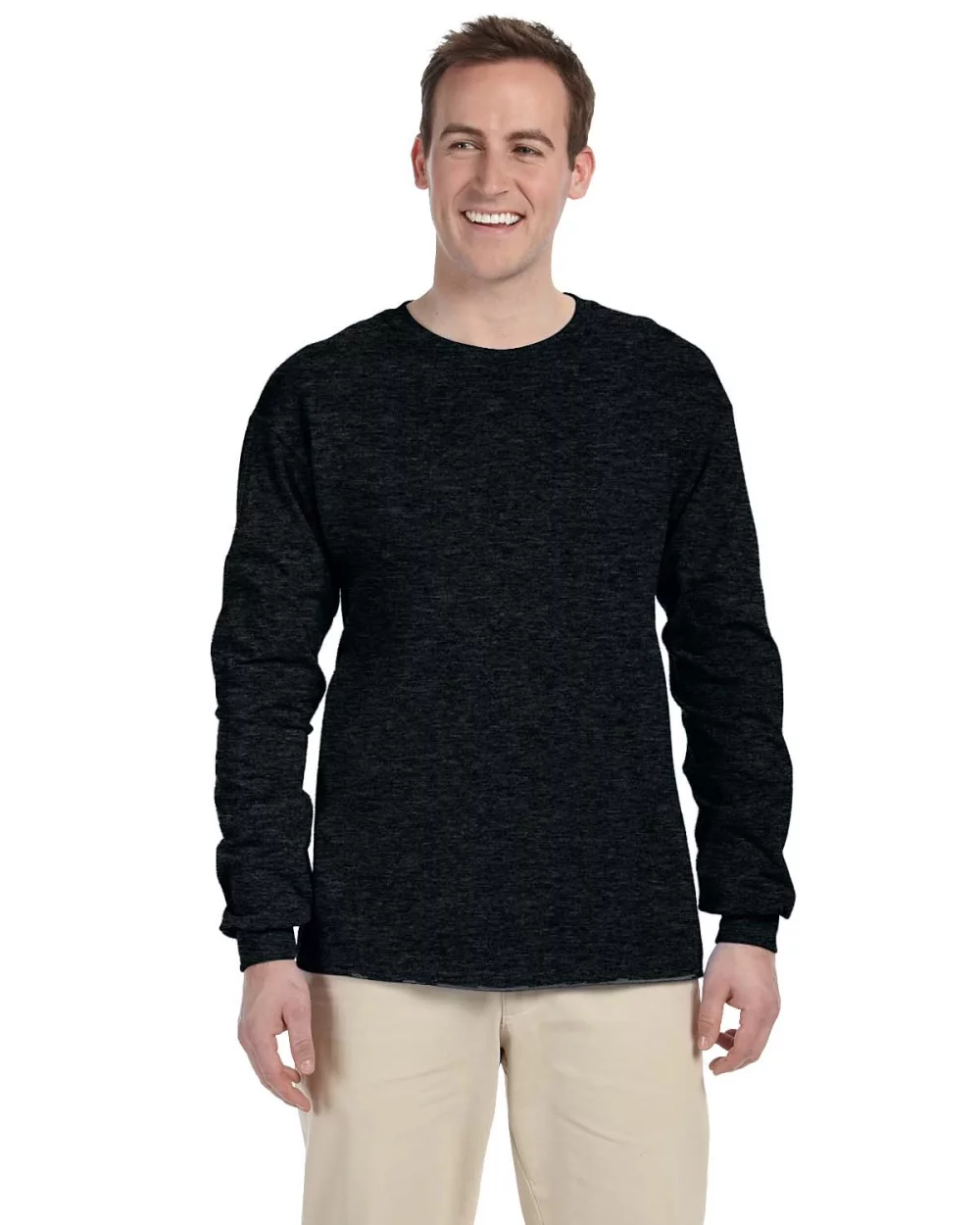 T-shirt à manches longues en coton HD pour adultes de Fruit of the Loom.
