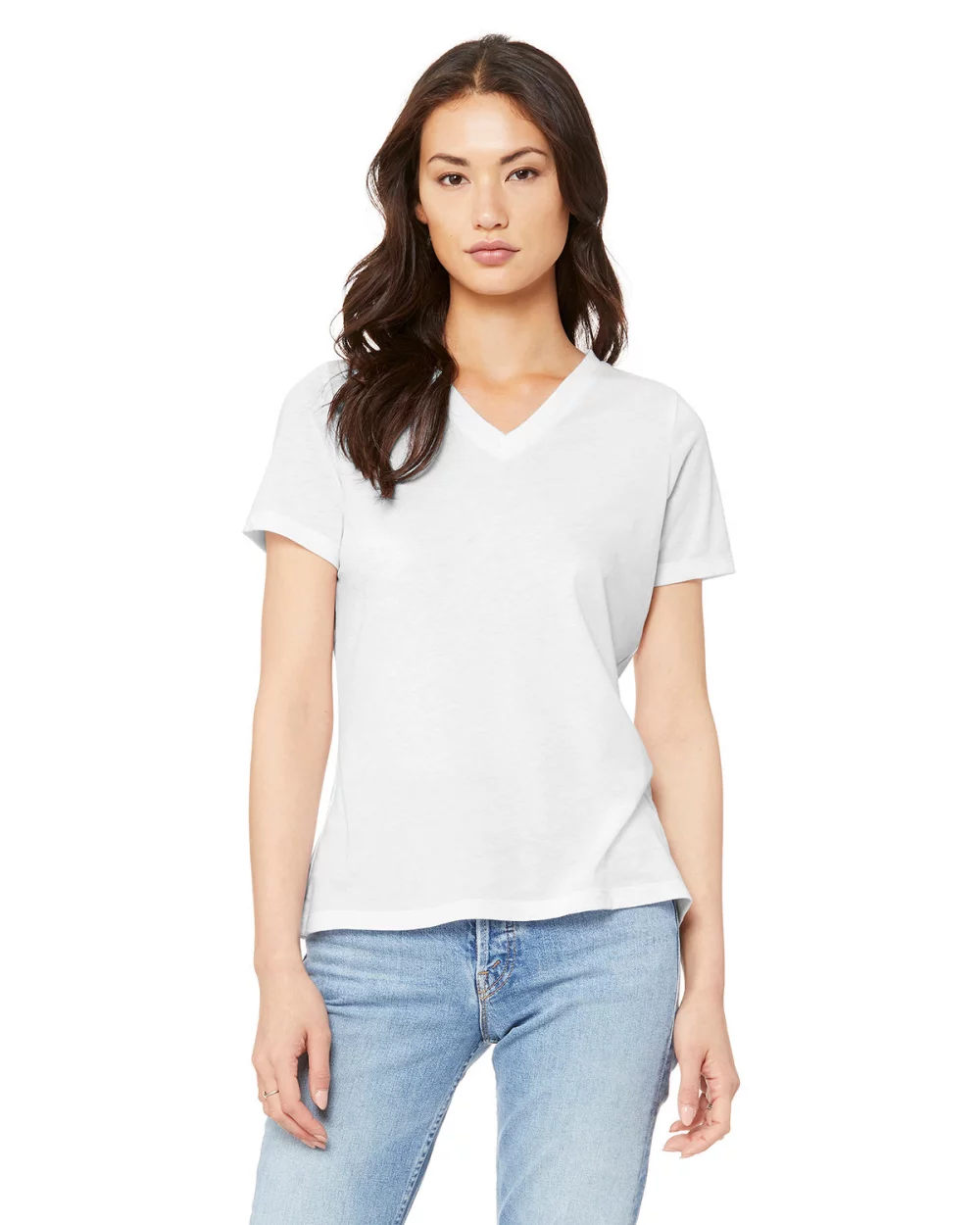 T-shirt col en V ample en tricot triblend pour femmes de BELLA+CANVAS.
