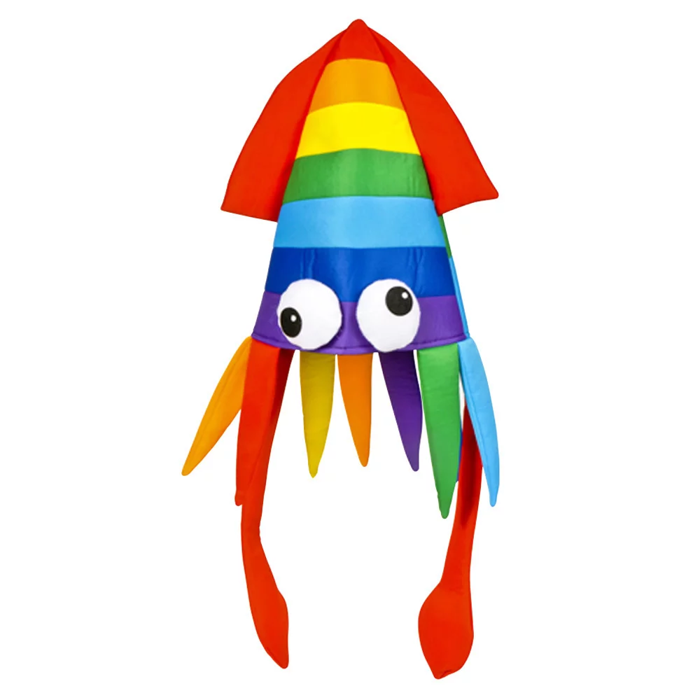 Rainbow Squid Hat
