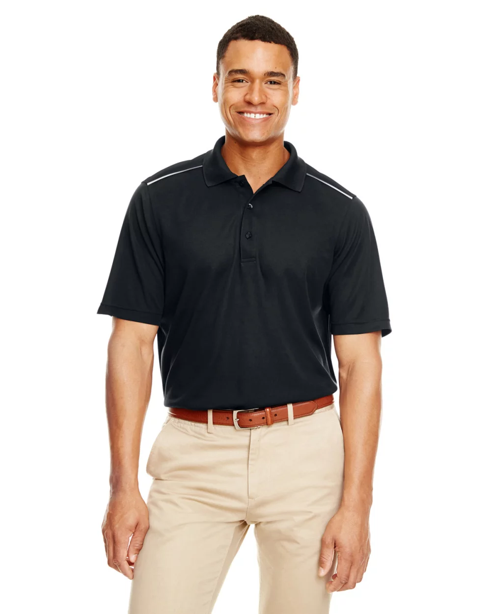 CORE 365 Men's Radiant Performance Piqu? Polo with?Reflective Piping