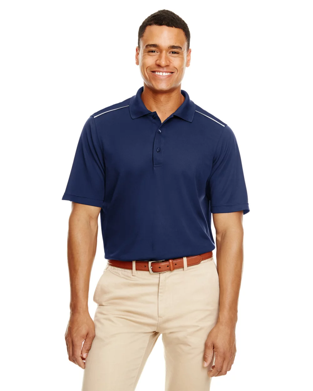 CORE 365 Men's Radiant Performance Piqu? Polo with?Reflective Piping