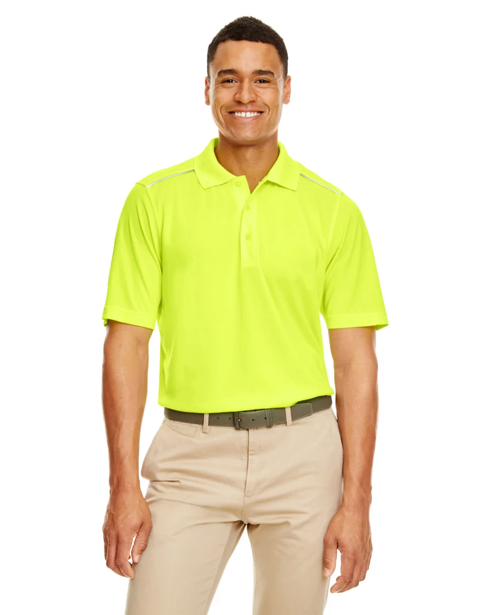 CORE 365 Men's Radiant Performance Piqu? Polo with?Reflective Piping