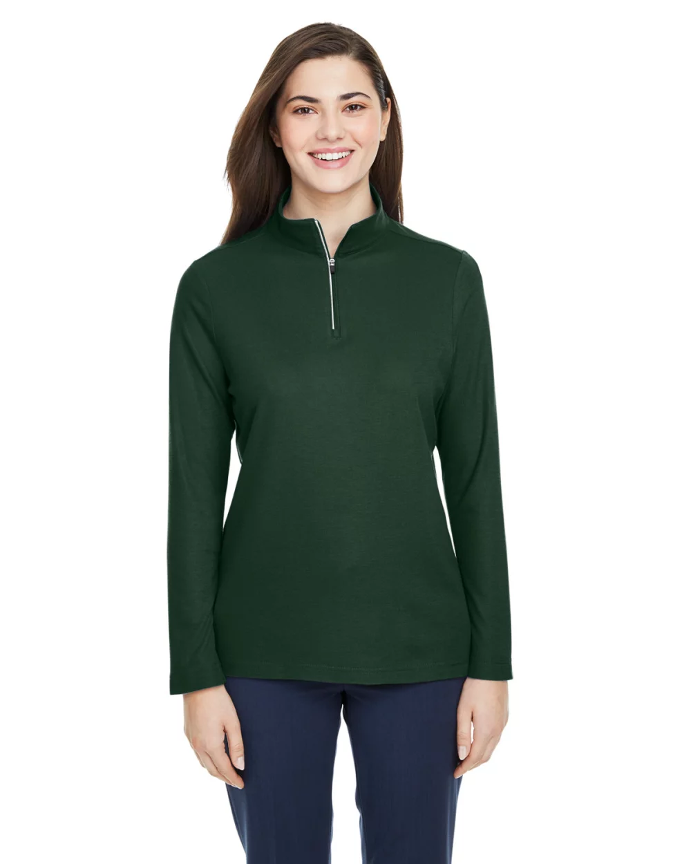 CORE 365 Ladies' Fusion ChromaSoft™ Pique Quarter-Zip