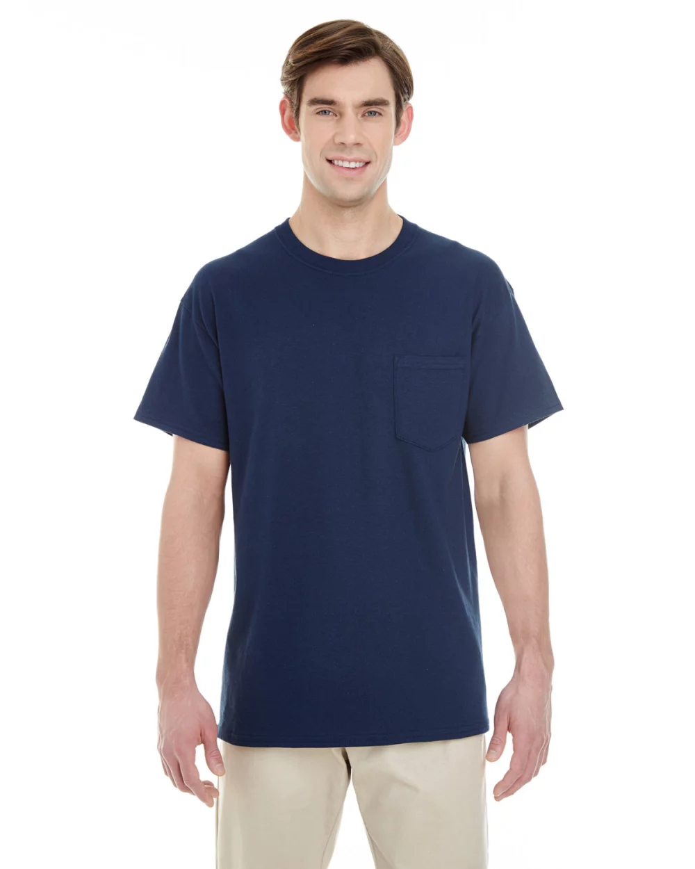 T-shirt à poche en coton lourd unisexe de Gildan