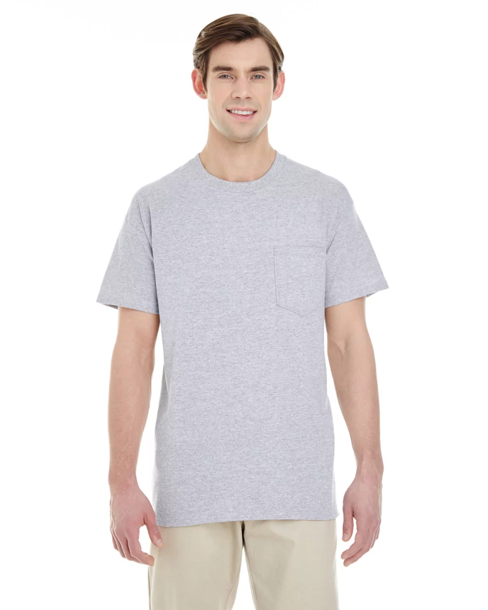 T-shirt à poche en coton lourd unisexe de Gildan