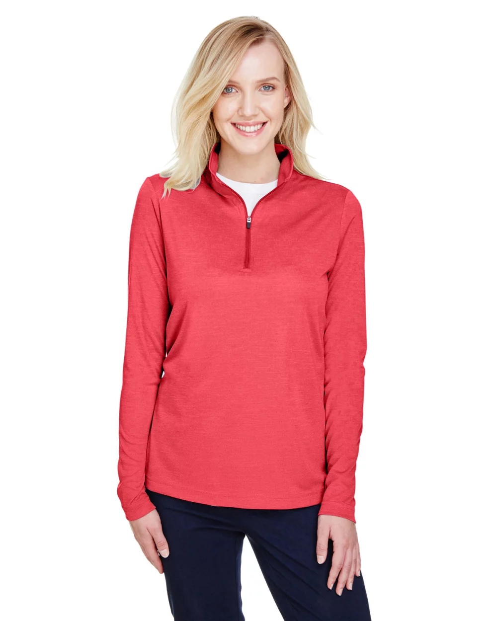 Équipe 365 Quart de zip de performance Sonic Heather pour dames