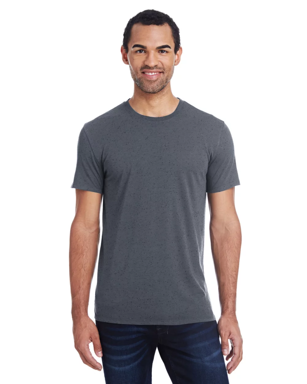 T-shirt à manches courtes en mélange de triblend pour hommes de THREADFAST