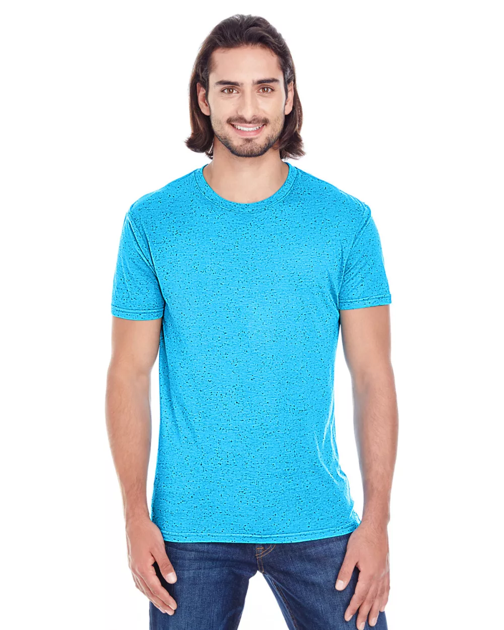 T-shirt à manches courtes en mélange de triblend pour hommes de THREADFAST