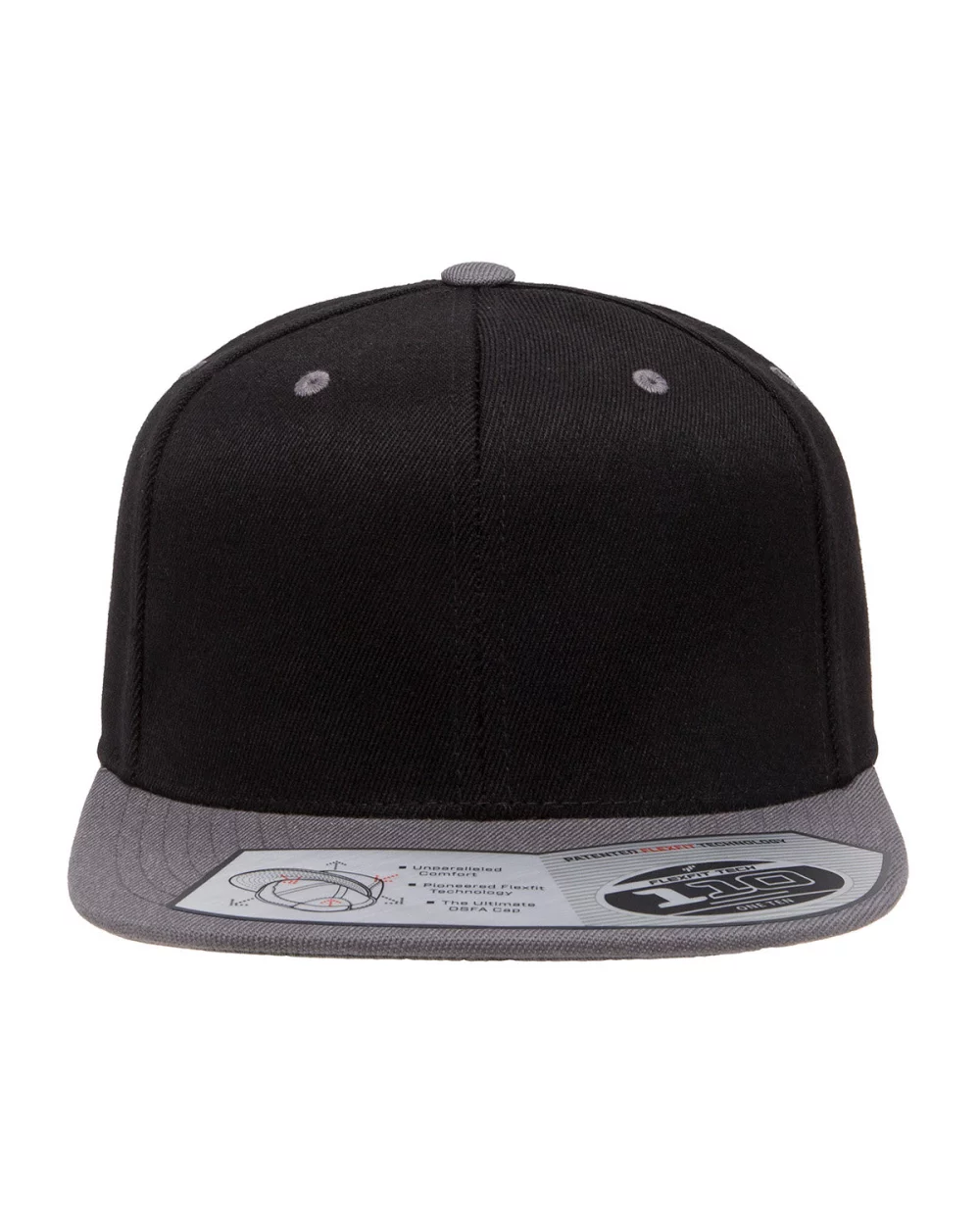 Casquette snapback bicolore en laine mélangée pour adulte Yupoong