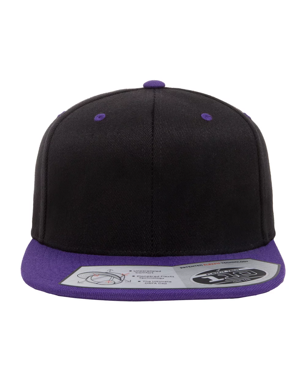Casquette snapback bicolore en laine mélangée pour adulte Yupoong