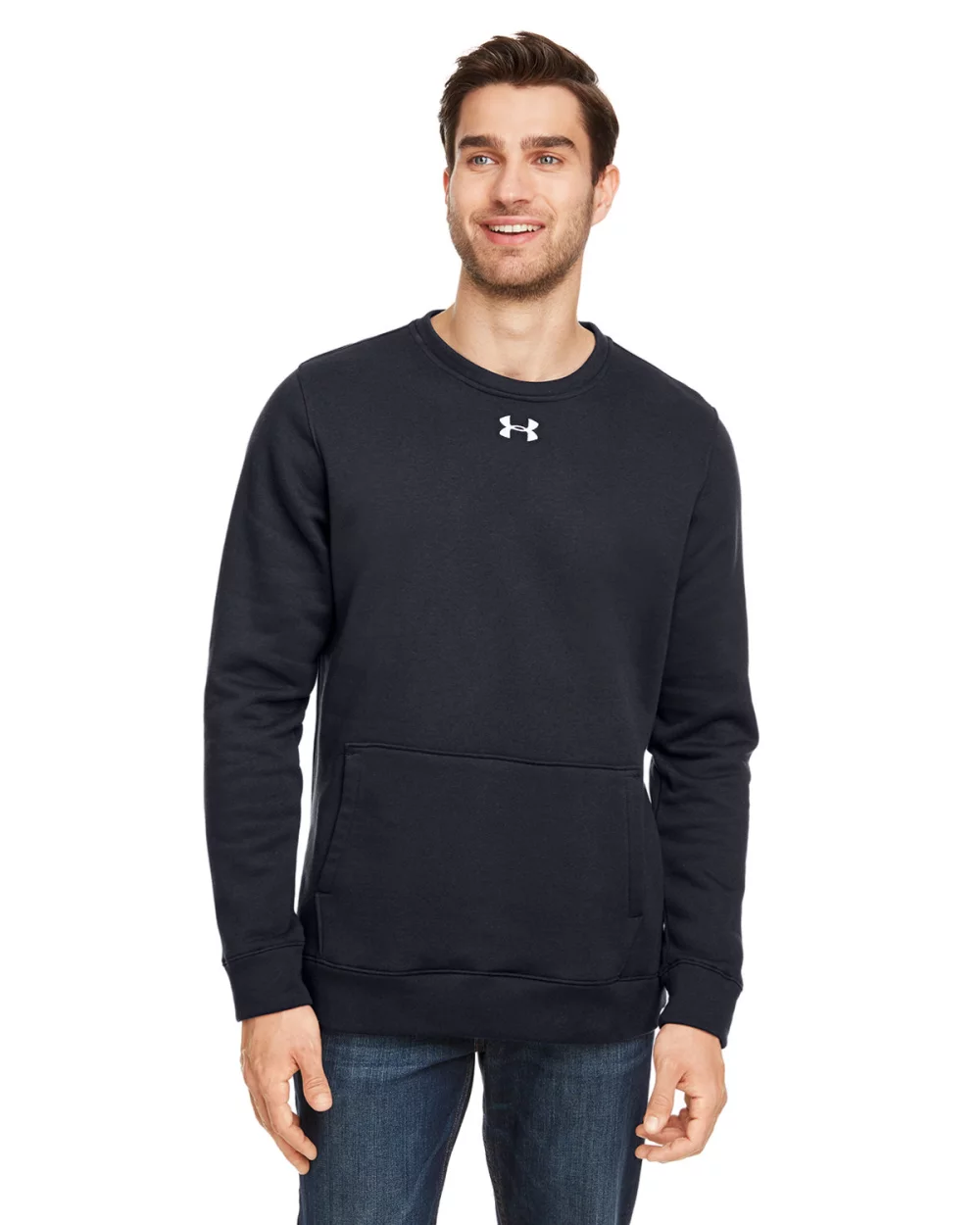 Sweatshirt à col rond en molleton Hustle pour hommes UNDER ARMOUR