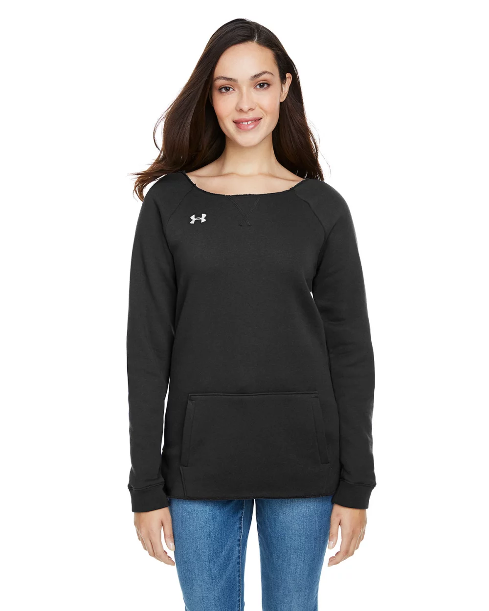 Sweatshirt à col rond en molleton Hustle pour dames UNDER ARMOUR