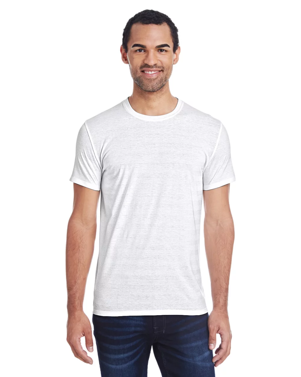 T-shirt à rayures invisibles à manches courtes pour hommes de THREADFAST.