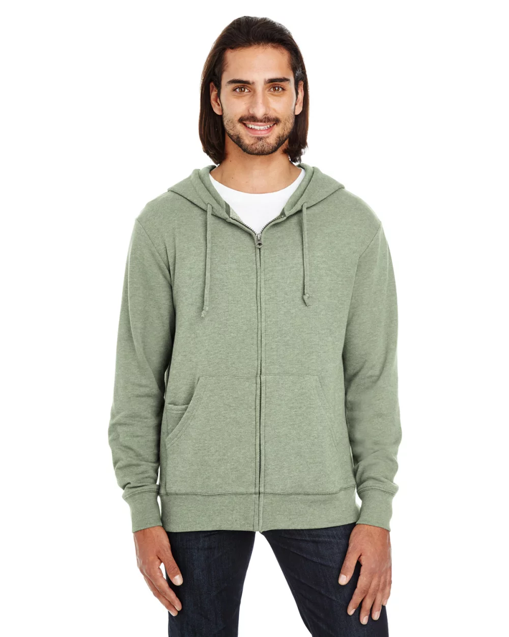 THREADFAST Unisex Triblend French Terry Full-Zip