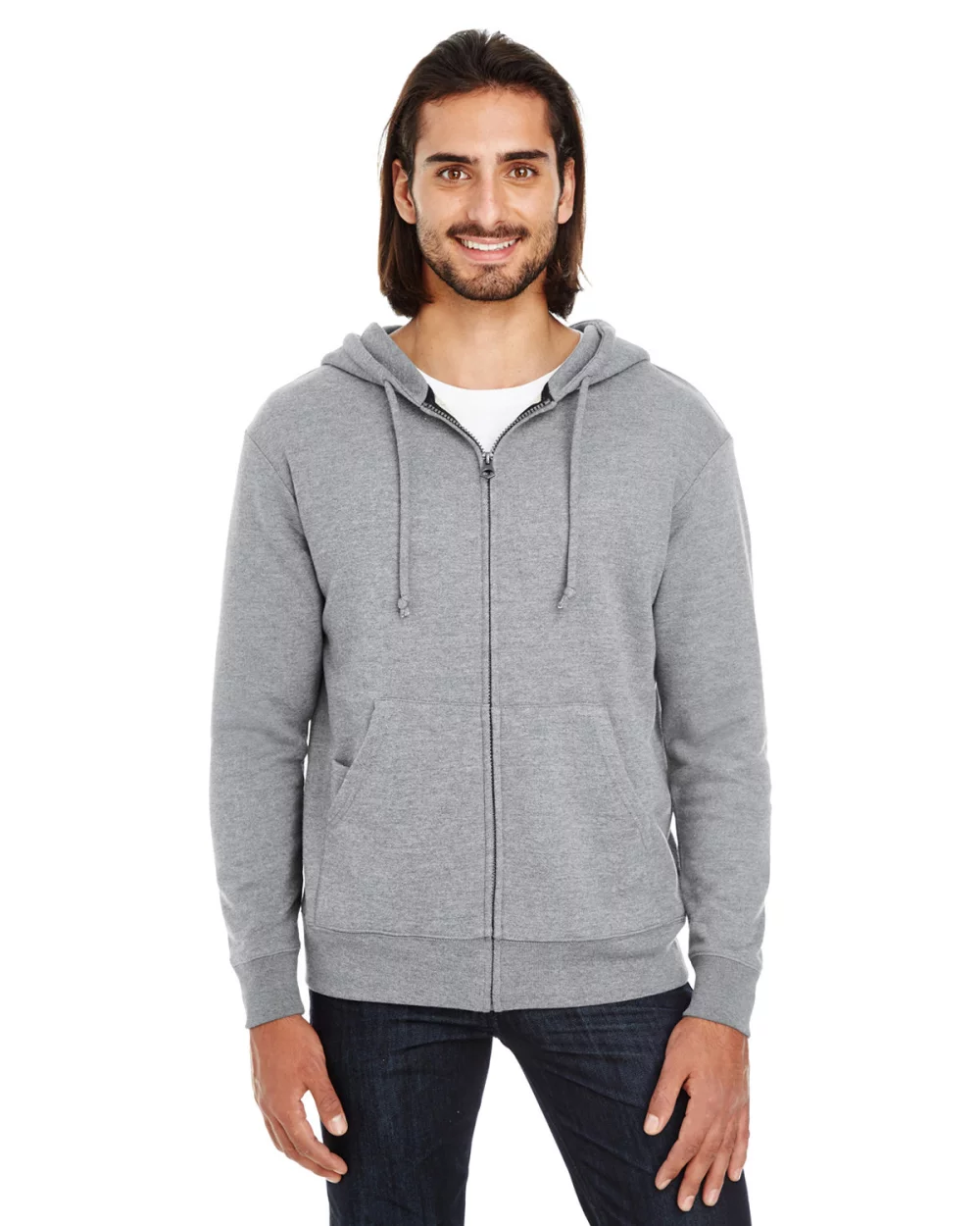 THREADFAST Unisex Triblend French Terry Full-Zip