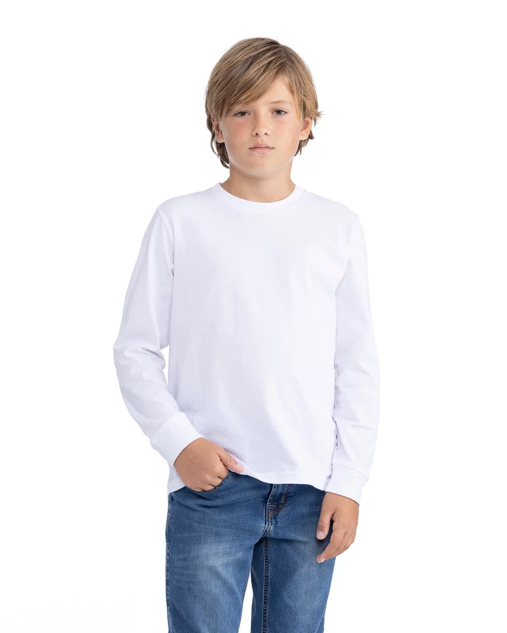 T-shirt à manches longues en coton pour jeunes de NEXT LEVEL APPAREL