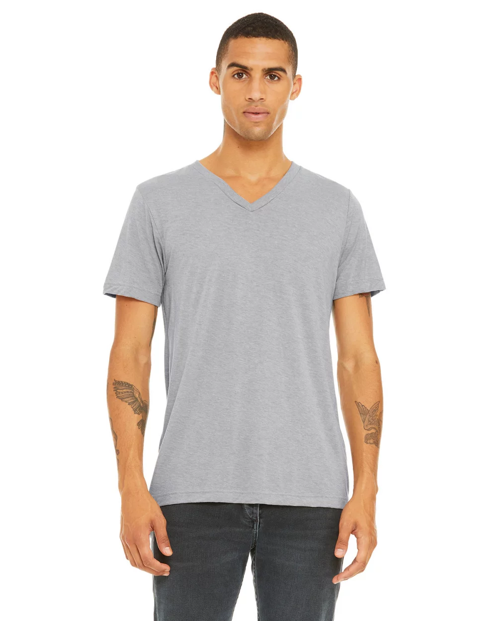T-shirt col V unisexe en mélange triblend de BELLA+CANVAS