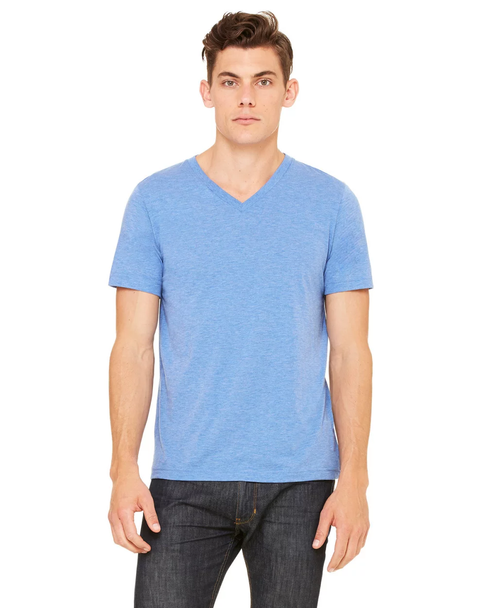 T-shirt col V unisexe en mélange triblend de BELLA+CANVAS