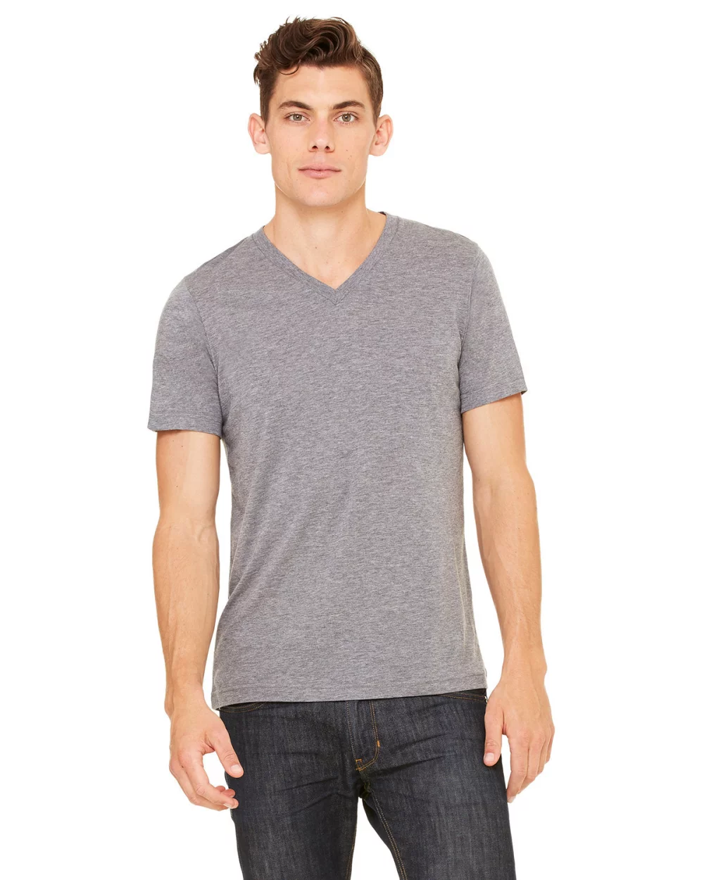 T-shirt col V unisexe en mélange triblend de BELLA+CANVAS