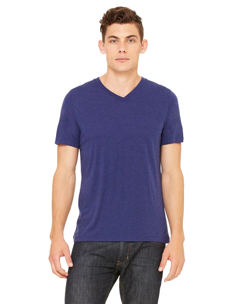 T-shirt col V unisexe en mélange triblend de BELLA+CANVAS