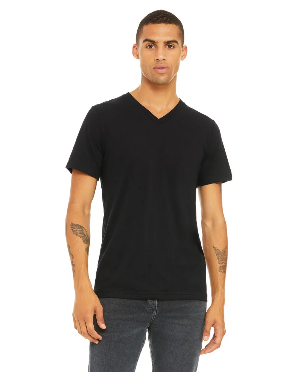 T-shirt col V unisexe en mélange triblend de BELLA+CANVAS