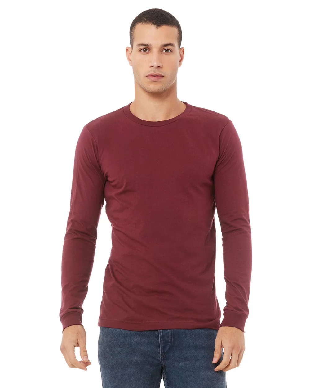 T-shirt à manches longues unisexe en mélange triblend de BELLA+CANVAS