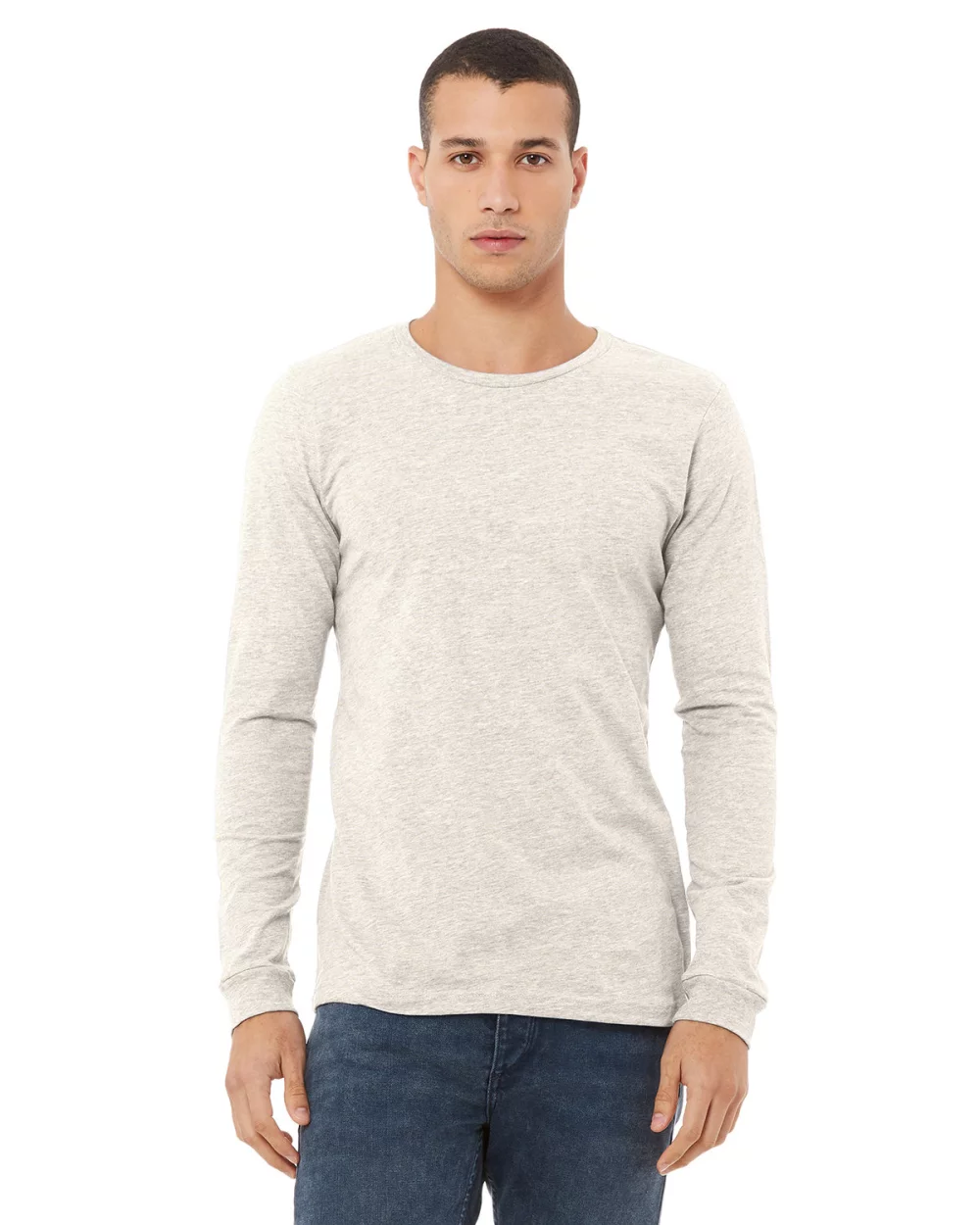 T-shirt à manches longues unisexe en mélange triblend de BELLA+CANVAS