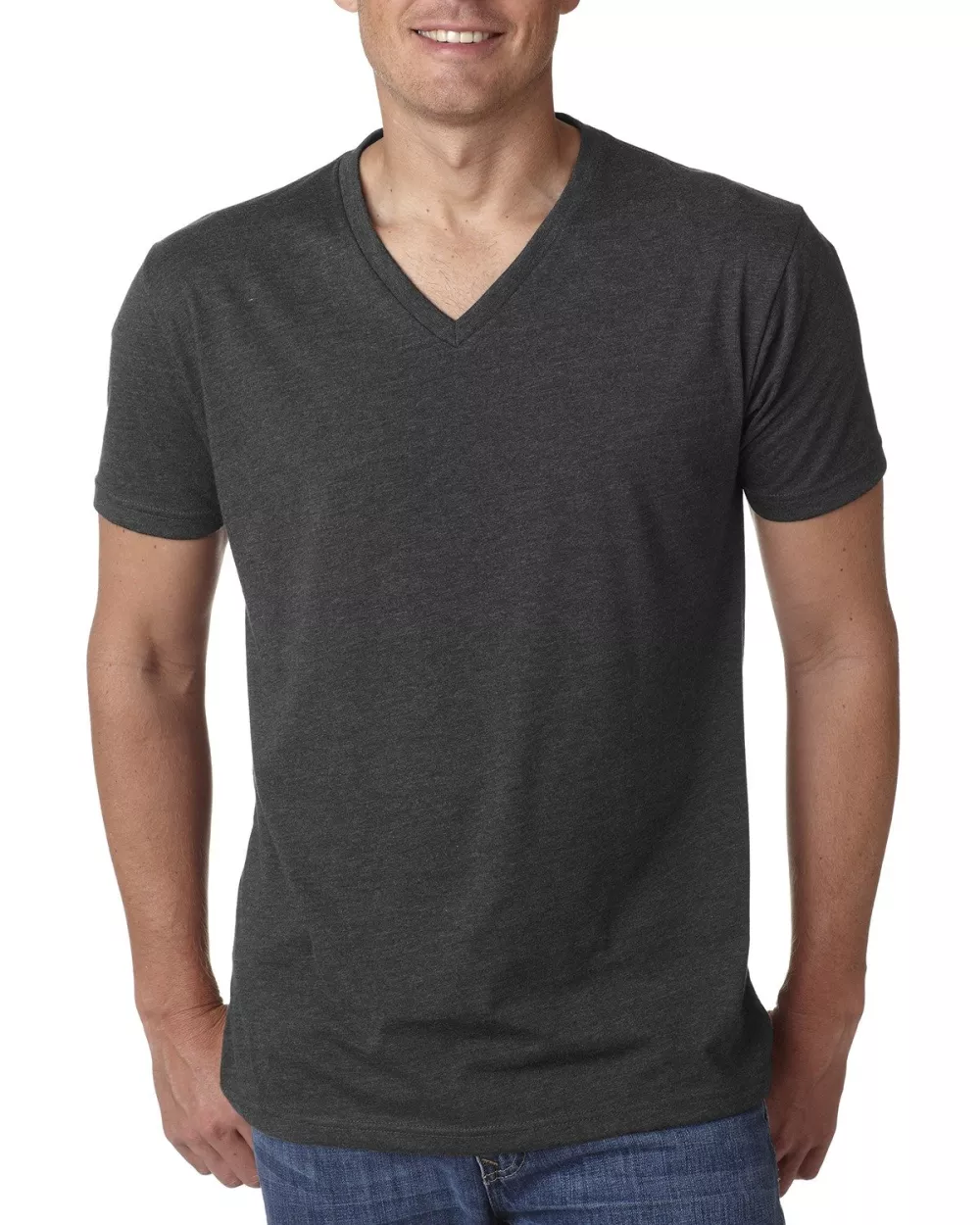 T-shirt col V pour hommes de la marque NEXT LEVEL APPAREL