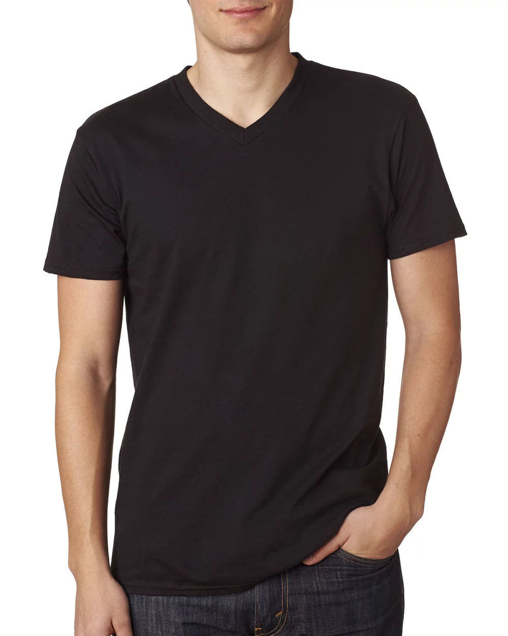 T-shirt en V en daim pour hommes de NEXT LEVEL APPAREL