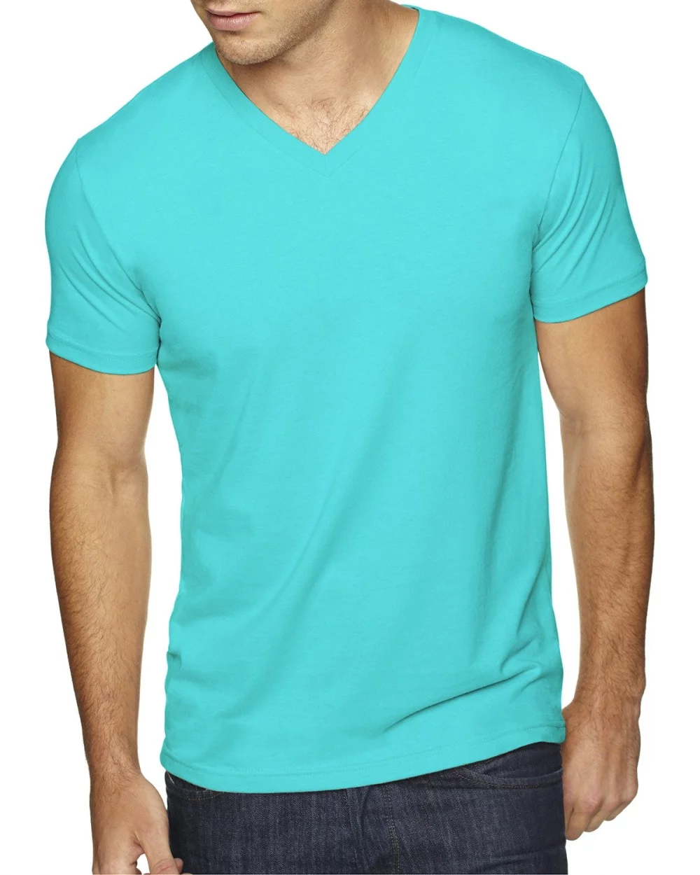 T-shirt en V en daim pour hommes de NEXT LEVEL APPAREL