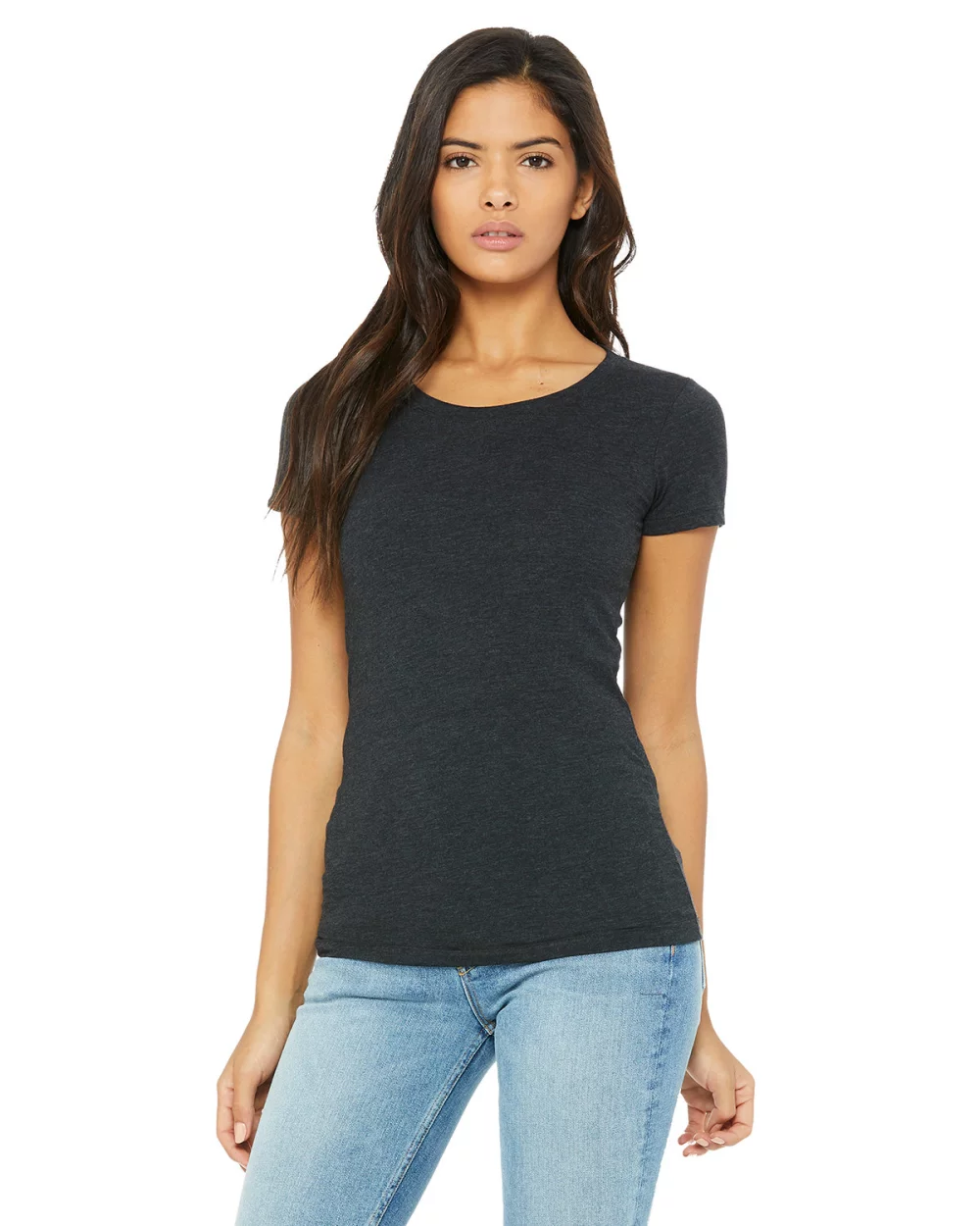T-shirt à manches courtes en mélange de triblend pour femmes de BELLA+CANVAS.