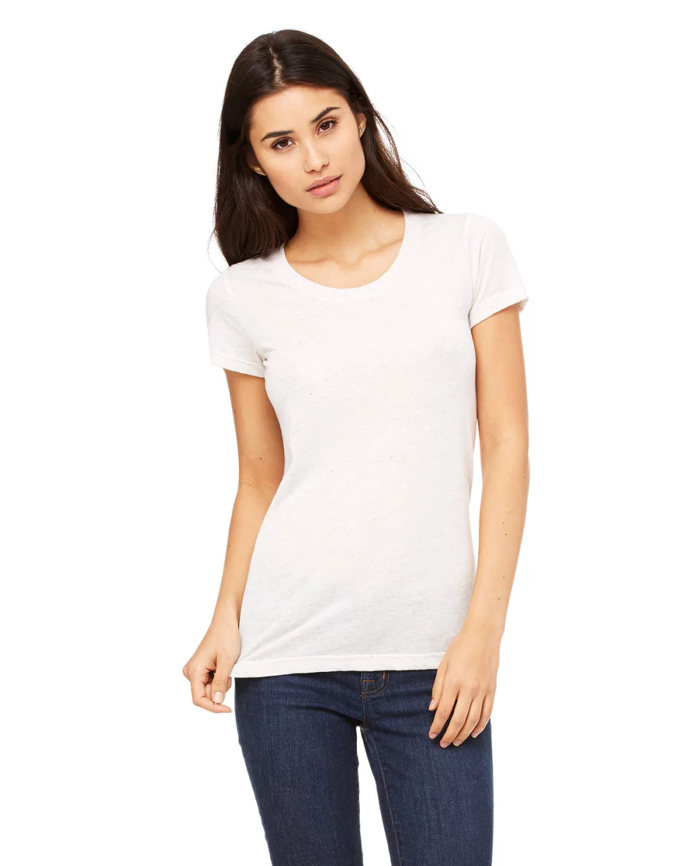 T-shirt à manches courtes en mélange de triblend pour femmes de BELLA+CANVAS.