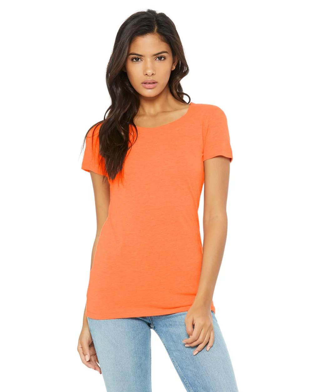 T-shirt à manches courtes en mélange de triblend pour femmes de BELLA+CANVAS.