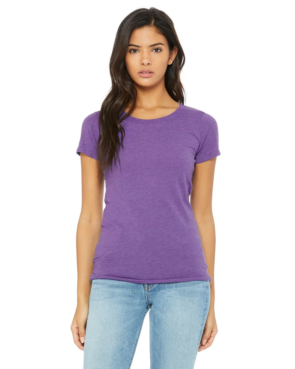 T-shirt à manches courtes en mélange de triblend pour femmes de BELLA+CANVAS.