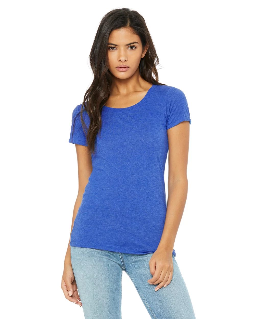 T-shirt à manches courtes en mélange de triblend pour femmes de BELLA+CANVAS.