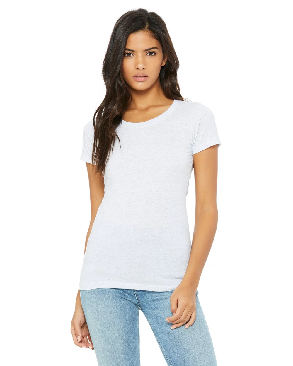 T-shirt à manches courtes en mélange de triblend pour femmes de BELLA+CANVAS.